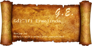 Gálfi Ermelinda névjegykártya
